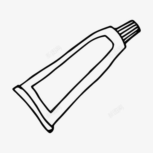 管奶油手绘svg_新图网 https://ixintu.com 奶油 手绘 卫生 牙膏 素描
