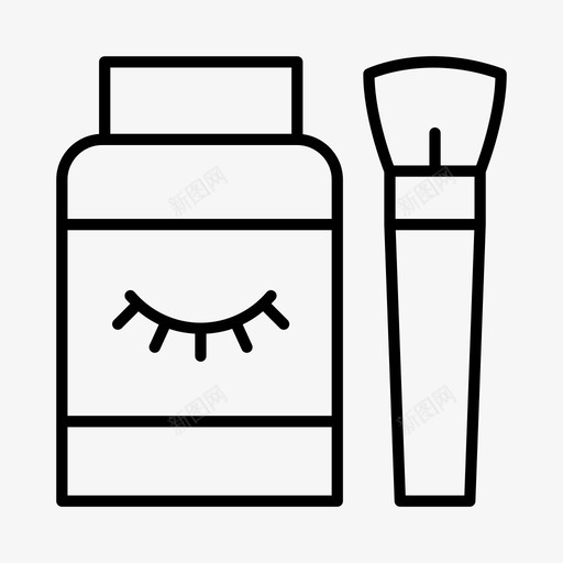 眼影美人化妆品svg_新图网 https://ixintu.com 眼影 美人 化妆品 电子商务 眼线 化妆