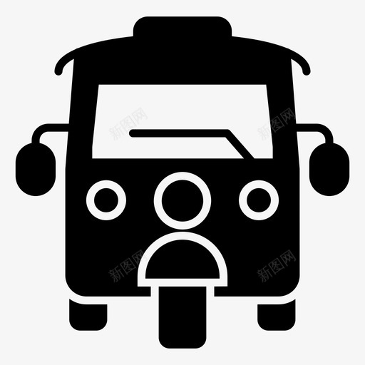 tuktukautorikshawsvg_新图网 https://ixintu.com 三轮车 一组 矢量 矢量图 图标