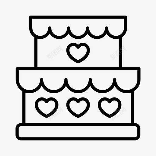 婚礼蛋糕庆典订婚svg_新图网 https://ixintu.com 婚礼 蛋糕 庆典 订婚 结婚 情人节