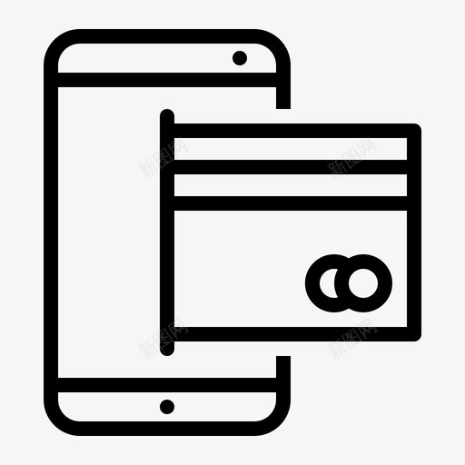 智能手机卡电子商务svg_新图网 https://ixintu.com 电子商务 智能 手机卡 支付 线路
