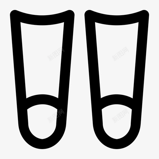 拖鞋沙滩大海svg_新图网 https://ixintu.com 夏天 拖鞋 沙滩 大海 系列
