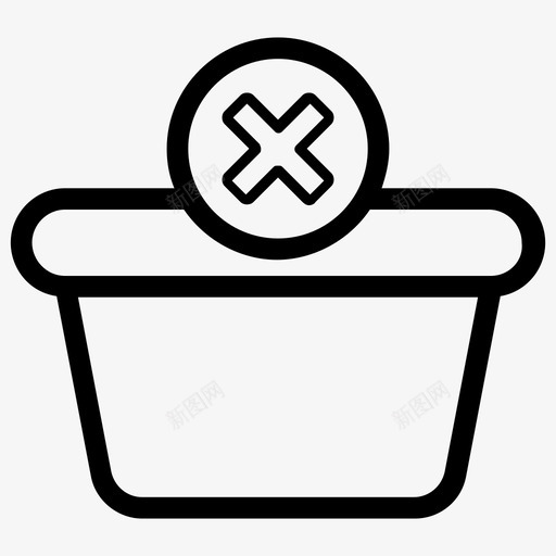 从购物篮中删除电子商务购物svg_新图网 https://ixintu.com 购物篮 删除 购物 电子商务 商务 系列 图标 集合