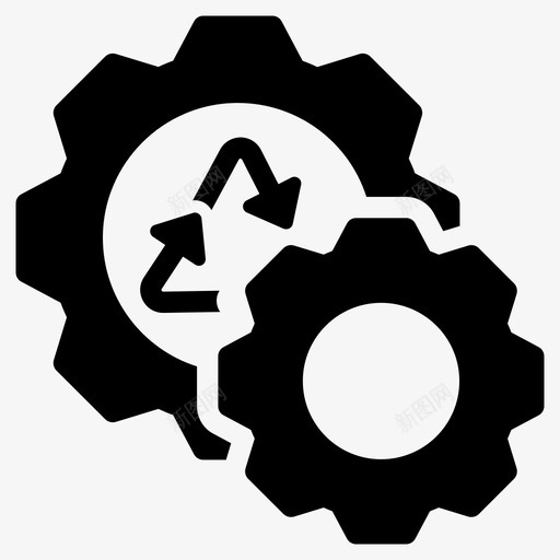 能源过程电力电动轮svg_新图网 https://ixintu.com 能源 过程 电力 电动 动轮 齿轮 设置 生态 回收 字形 图标