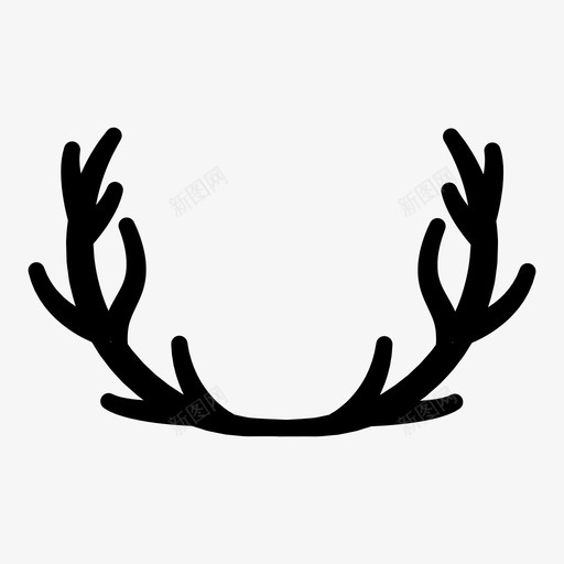 角动物鹿svg_新图网 https://ixintu.com 动物