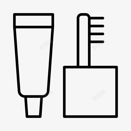 牙刷浴室化妆品svg_新图网 https://ixintu.com 牙刷 浴室 化妆品 卫生间 盥洗室 洗手间