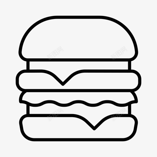 汉堡美食快餐svg_新图网 https://ixintu.com 外卖 汉堡 美食 快餐