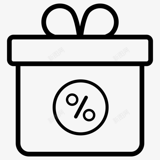 折扣产品礼品折扣套餐折扣svg_新图网 https://ixintu.com 折扣 产品 礼品 套餐 返利 购物 众筹 业务 线图 图标 收藏