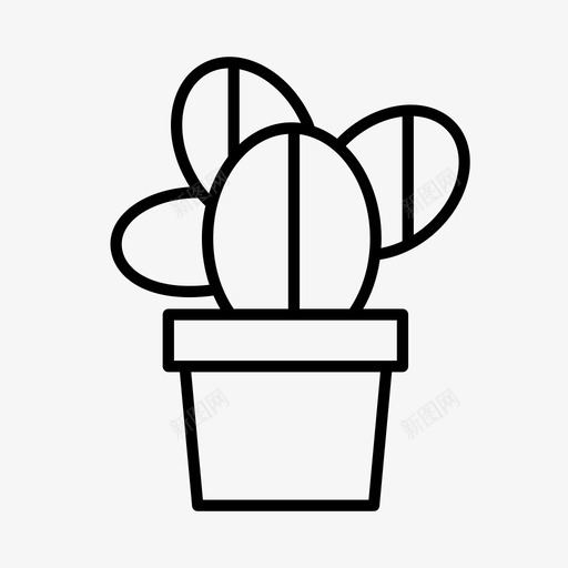 盆栽植物仙人掌绿色植物svg_新图网 https://ixintu.com 植物 盆栽 仙人掌 绿色植物 多汁
