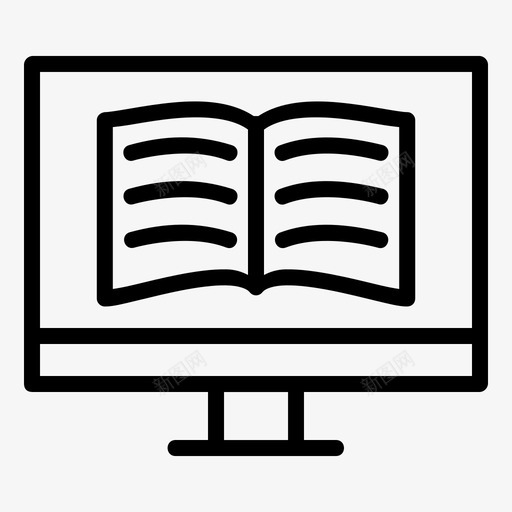 数字图书课程学习svg_新图网 https://ixintu.com 数字图书 课程学习 在线 在线学习