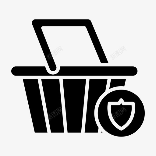 购物篮购物车订单svg_新图网 https://ixintu.com 购物篮 购物车 订单 保险箱 实心