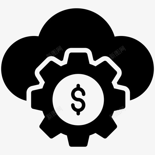 云配置云计算云托管svg_新图网 https://ixintu.com 配置 云计算 托管 云网 网络 设置 区块 图示 图标 集合