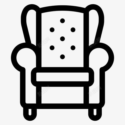 翼椅扶手椅靠背svg_新图网 https://ixintu.com 翼椅 扶手 靠背 简易 家具 家居装饰