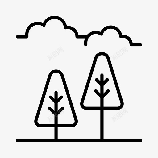 树木乡村花园svg_新图网 https://ixintu.com 树木 乡村 花园 户外 公园