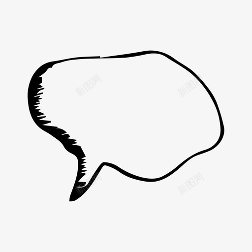 演讲泡泡对话涂鸦svg_新图网 https://ixintu.com 演讲 泡泡 对话 涂鸦 素描