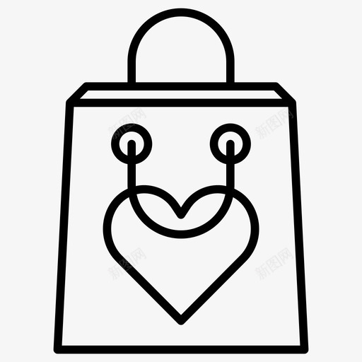 购物袋电子商务爱情svg_新图网 https://ixintu.com 购物袋 浪漫 电子商务 爱情 系列