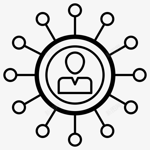 个人联系人个人联系社交链接svg_新图网 https://ixintu.com 个人 社交 联系人 联系 链接 媒体 网络 众筹 业务 线图 图标