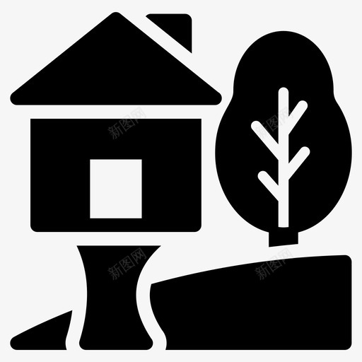 农舍生态屋家svg_新图网 https://ixintu.com 生态 农舍 屋家 家园 回收 字形 图标 收藏