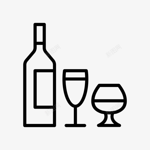酒吧瓶子饮料svg_新图网 https://ixintu.com 酒吧 瓶子 饮料 玻璃杯 葡萄藤