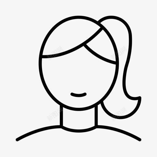 女人化身女孩svg_新图网 https://ixintu.com 女人 化身 女孩 人人 马尾辫