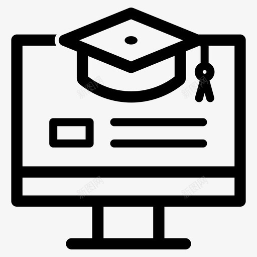 网络教育课程网络学习svg_新图网 https://ixintu.com 网络教育 课程 网络 学习 毕业