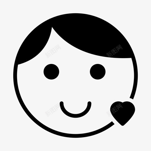 爱笑脸脸心svg_新图网 https://ixintu.com 爱笑 笑脸 脸心 喜欢 浪漫