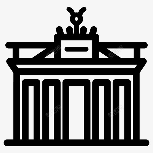 柏林勃兰登堡勃兰登堡大门svg_新图网 https://ixintu.com 勃兰 登堡 柏林 大门 纪念碑 新古典主义 城市 市地