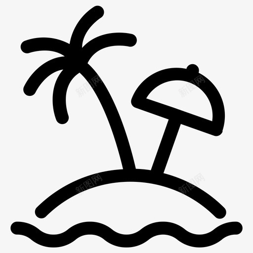 度假海滩岛屿svg_新图网 https://ixintu.com 度假 海滩 岛屿 休息室 放松 旅游