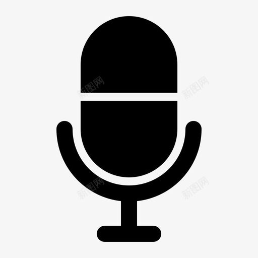 麦克风音频录音svg_新图网 https://ixintu.com 麦克风 音频 录音 声音 摄像头 实心