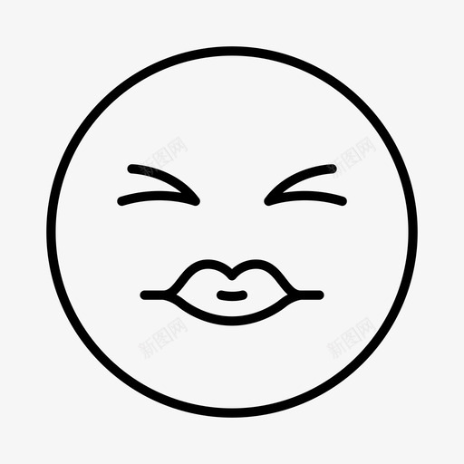 撅嘴表情情绪svg_新图网 https://ixintu.com 情绪 表情 撅嘴 脸人