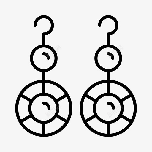 耳环配饰珠宝svg_新图网 https://ixintu.com 配饰 耳环 珠宝首饰