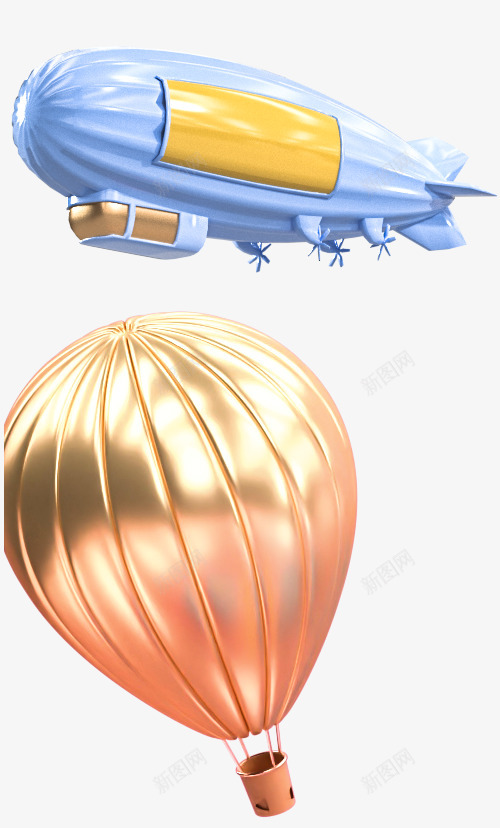 气球C4Dpng免抠素材_新图网 https://ixintu.com 气球