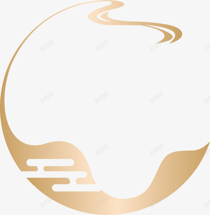 中秋节云纹祥云线条中国风线条png免抠素材_新图网 https://ixintu.com 线条 中秋节 祥云 中国 国风