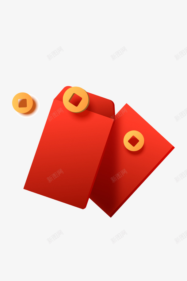 红包新年红包漂浮元素png免抠素材_新图网 https://ixintu.com 红包 新年红包 漂浮元素 发财