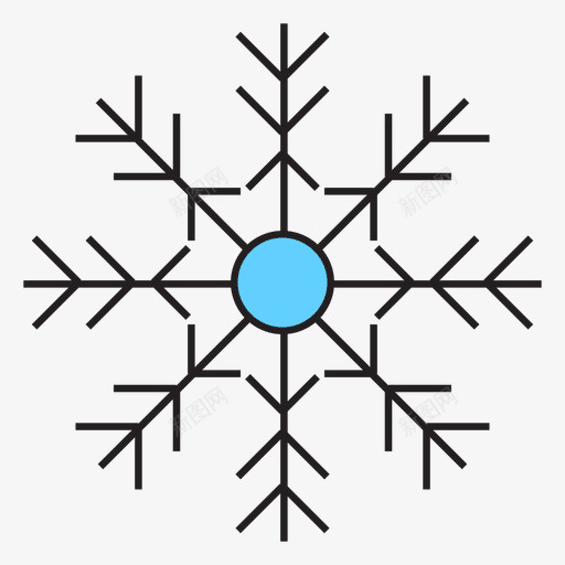 简笔彩色的雪花png免抠素材_新图网 https://ixintu.com 蓝色的漂亮雪花 雪花 花 雪 snow 晶体 花纹