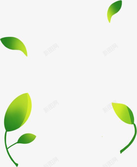 守护绿色时光png免抠素材_新图网 https://ixintu.com 绿色 环保 树叶 拼接