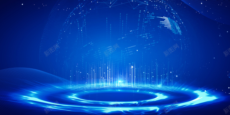 蓝色科技光效背景图psd高清背景_新图网 https://ixintu.com 光效 商务 年会 新图网详情 科技 背景图 蓝色 蓝色底边
