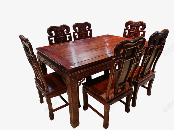 红木家具餐桌png免抠素材_新图网 https://ixintu.com 白酸枝 红木家具 餐桌 古典