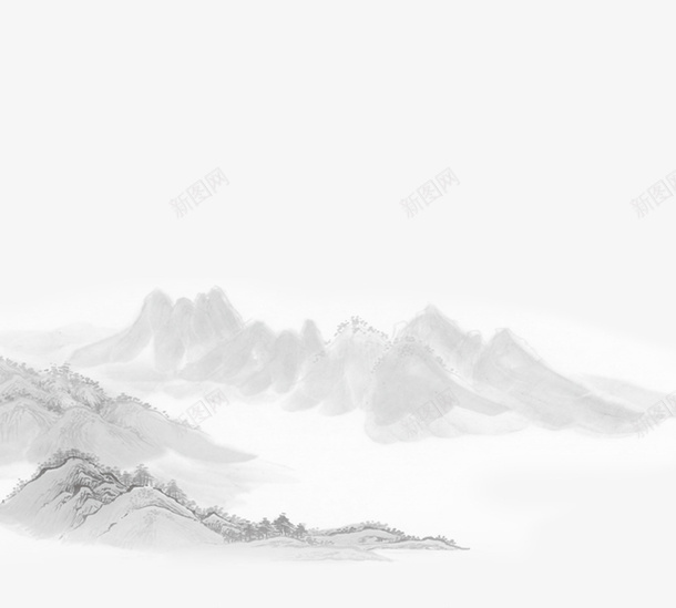 水墨古风山水画8png免抠素材_新图网 https://ixintu.com 中国风素材 传统风景画 古典装饰 古风山水 山水画 山水画壁纸 水墨画 水墨素材 爱国壁纸