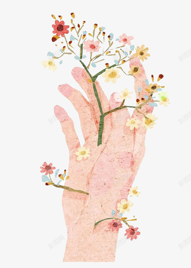 森系花朵可爱的png免抠素材_新图网 https://ixintu.com 可爱 小清新 手 森系 森系女 花朵