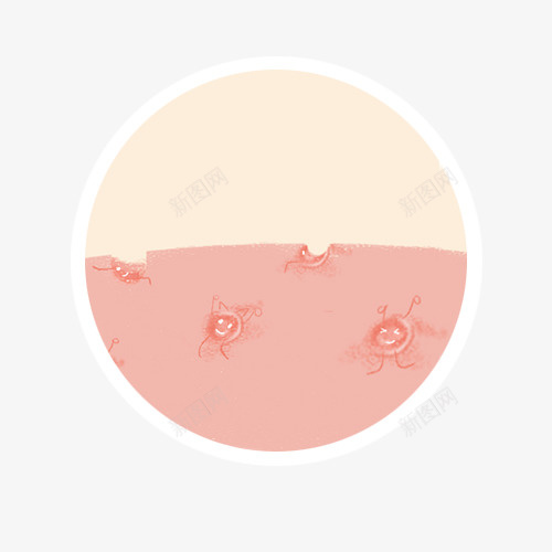 皮肤痘印痘坑png免抠素材_新图网 https://ixintu.com 卡通痘痘 痘印 痘坑 痘痘 皮肤 脸