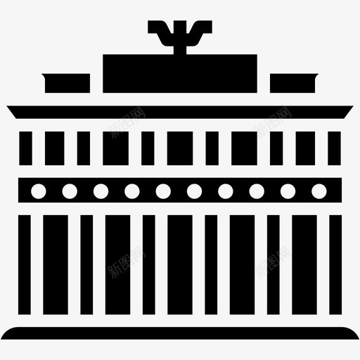勃兰登堡门建筑物地标svg_新图网 https://ixintu.com 地标 登堡 位置 勃兰 门勃 兰登 建筑物
