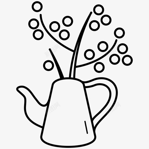 冬青枝浆果圣诞植物svg_新图网 https://ixintu.com 冬青 浆果 圣诞 植物 室内装饰 壶中 常绿 灌木