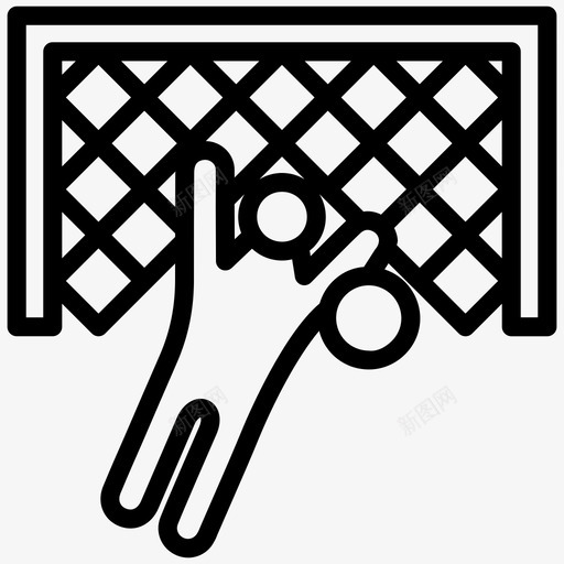 守门员足球比赛svg_新图网 https://ixintu.com 守门员 足球比赛 球员 扑救 足球 要素