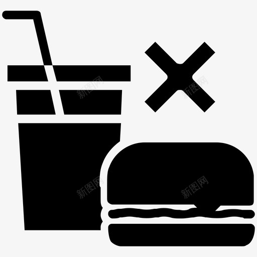 没有快餐禁止垃圾svg_新图网 https://ixintu.com 没有 快餐 禁止 垃圾 健康 生活