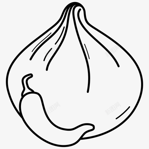 饺子热饺子小龙包svg_新图网 https://ixintu.com 饺子 小龙