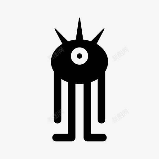 外星人卡通生物svg_新图网 https://ixintu.com 怪物 外星人 卡通 生物 恶魔 有趣 固体