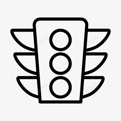 交通灯信号灯停车灯svg_新图网 https://ixintu.com 交通 信号灯 停车 车灯 导航 轮廓