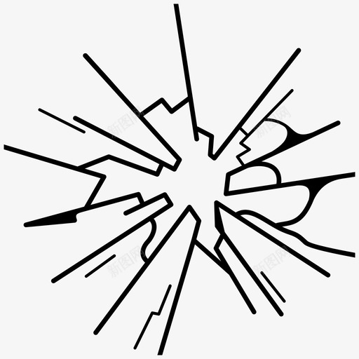 破碎的玻璃破碎的窗户弹孔svg_新图网 https://ixintu.com 破碎 玻璃 窗户 弹孔