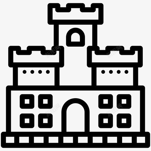 城堡古董城垛svg_新图网 https://ixintu.com 城堡 古董 城垛 建筑 场所 中世纪